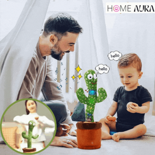 HOME AURA® Cute Talking Cactus